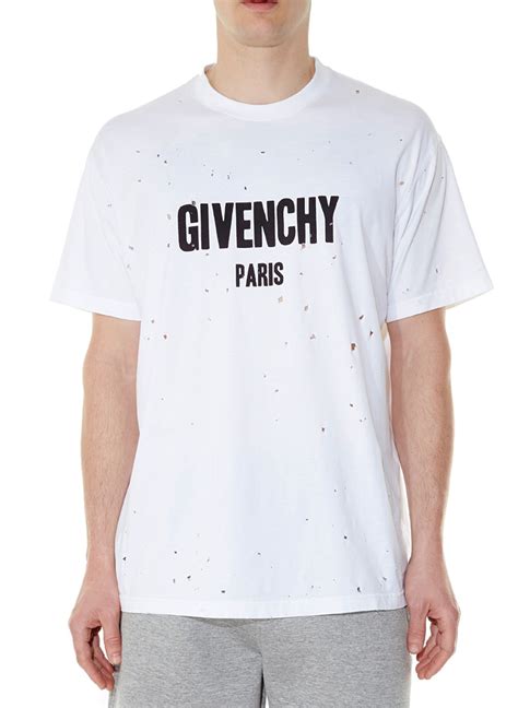 t shirt givenchy oversize|Givenchy hole t shirt.